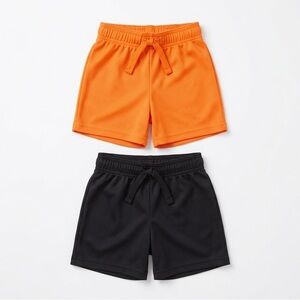 Carter’s Toddler Boys Mesh Shorts in Bright Orange and Black Size 2T